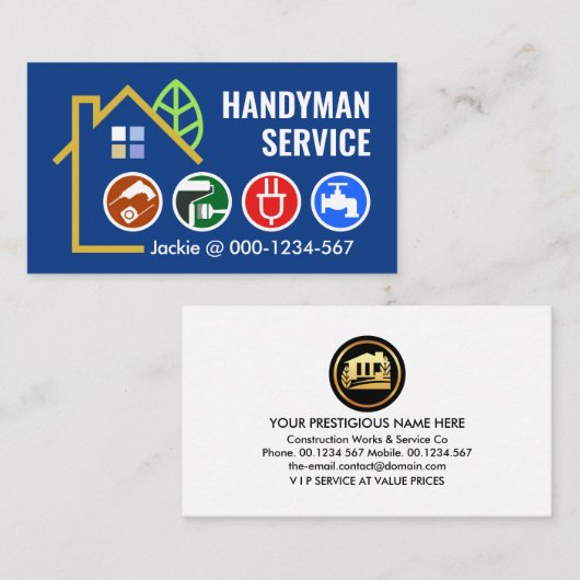 Creatief woningbouwlandschap visitekaartje (Voorkant / Achterkant)