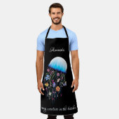 Creatief zijn in de keuken, florale kwallen schort (Gedragen)