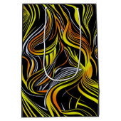 Creatief Zwart, Geel & O Naadloze Abstracts Medium Cadeauzakje (Achterkant)