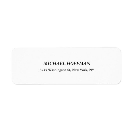 Creatief Zwart & Wit Klassiek Cursief Schattige Etiket (Voorkant)