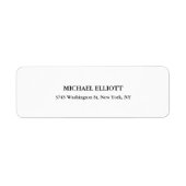 Creatief Zwart & Wit Klassiek Professioneel Schatt Etiket (Voorkant)