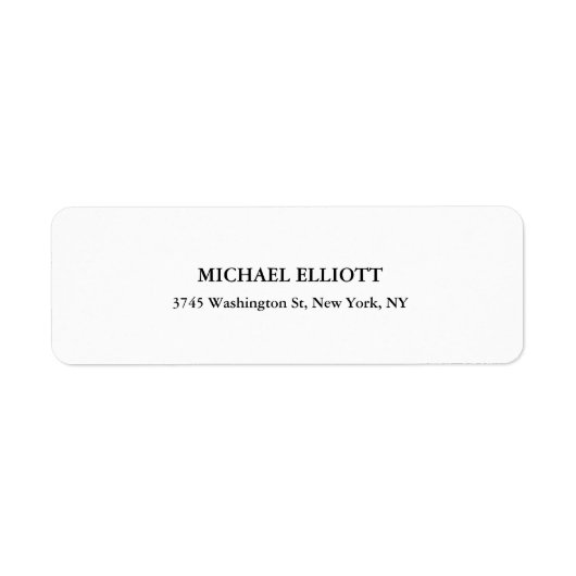 Creatief Zwart & Wit Klassiek Professioneel Schatt Etiket (Voorkant)