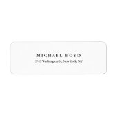 Creatief Zwart & Wit Klassieke Professioneel Etiket (Voorkant)