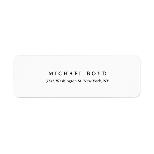 Creatief Zwart & Wit Klassieke Professioneel Etiket (Voorkant)