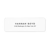 Creatief Zwart & Wit Modern Professioneel Etiket (Voorkant)