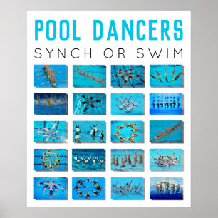 Creatief zwemmen poster