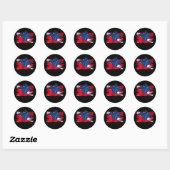 Creaties van DiverDown-vlag Ronde Sticker (Vel)