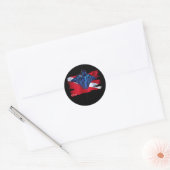 Creaties van DiverDown-vlag Ronde Sticker (Envelop)