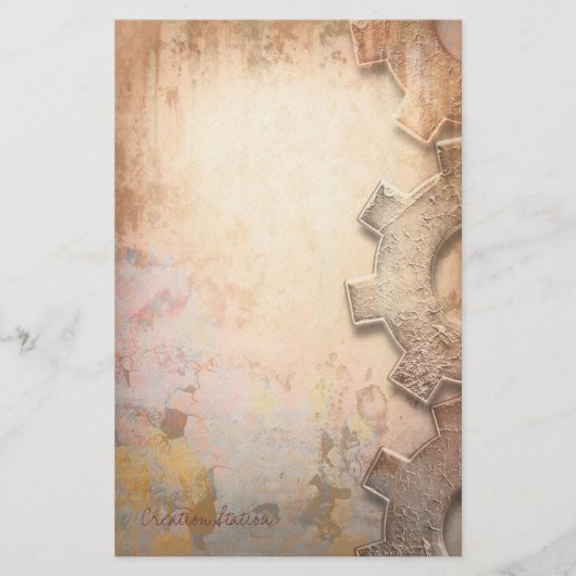 Creatiestation Station - Steampunk Stationery Briefpapier (Voorkant)