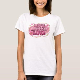 Creatieve 2D compositie met de tekst LEVEN LACHEN  T-shirt