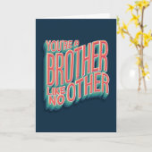 Creatieve 3D-typografie Brother als geen ander Kaart (Gele Bloem)