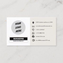 creatieve aangepaste logo's, pictogrammen van uw e visitekaartje