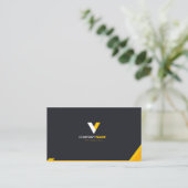 Creatieve Abstract geel Elegant Visitekaartje (Staand voorkant)