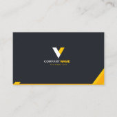 Creatieve Abstract geel Elegant Visitekaartje (Voorkant)
