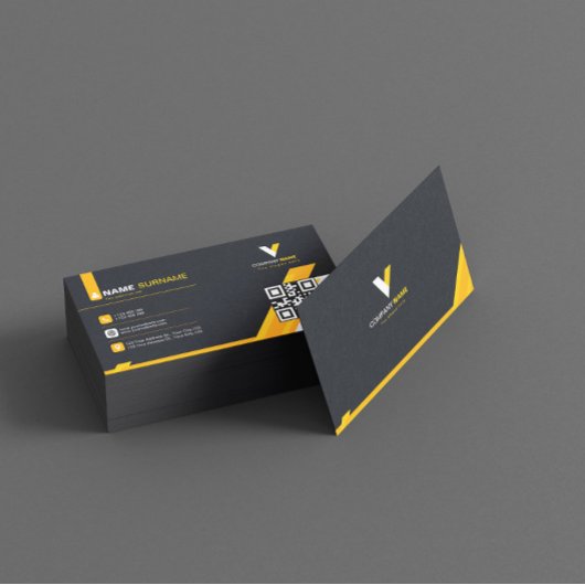 Creatieve Abstract geel Elegant Visitekaartje