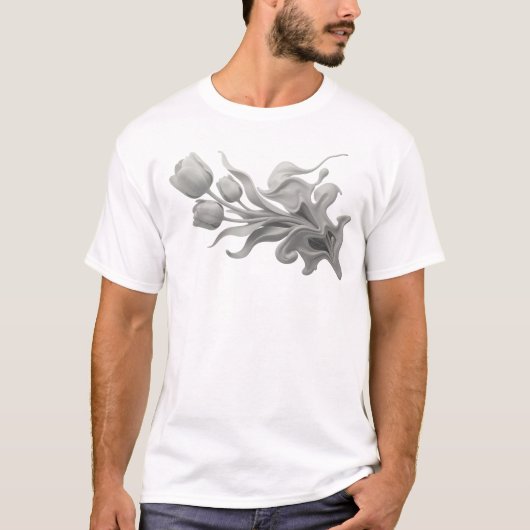 Creatieve ABSTRACTE BLOEM Origineel ontwerp T-shirt (Voorkant)