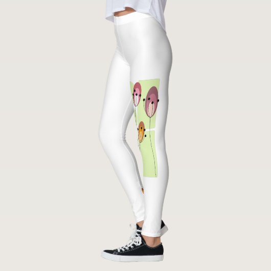 Creatieve Abstracte bloemen Leggings (Links)