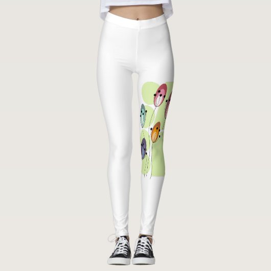 Creatieve Abstracte bloemen Leggings (Voorkant)