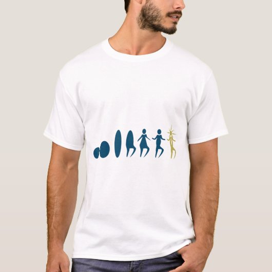 Creatieve Abstracte evolutie T-shirt (Voorkant)