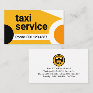 Creatieve Abstracte Gele Taxi Auto Visitekaartje