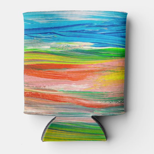 Creatieve Abstracte hand getekende achtergrond Blikjeskoeler (Voorkant)