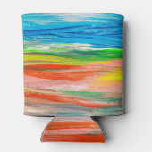 Creatieve Abstracte hand getekende achtergrond Blikjeskoeler (Achterkant)
