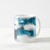 Creatieve abstracte handgeschilderde achtergrond, koffiemok (Voorkant rechts)