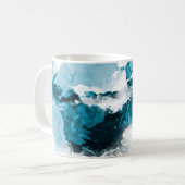 Creatieve abstracte handgeschilderde achtergrond, koffiemok (Voorkant links)