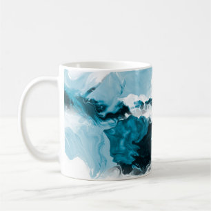 Creatieve abstracte handgeschilderde achtergrond, koffiemok