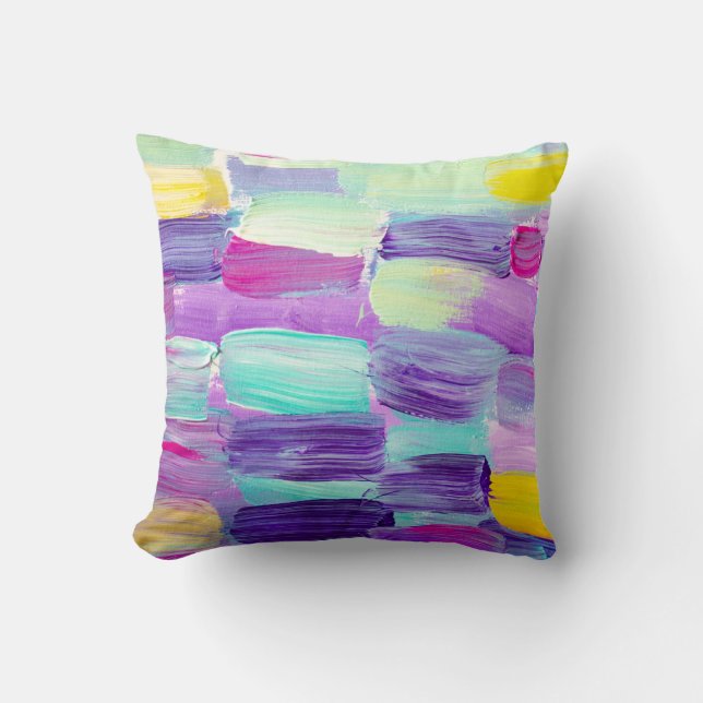 Creatieve abstracte handgeschilderde achtergrond,  kussen (Voorkant)