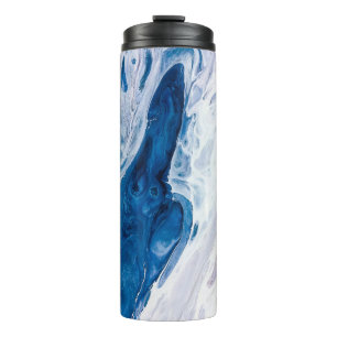 Creatieve abstracte handgeschilderde achtergrond,  thermosbeker