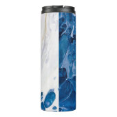 Creatieve abstracte handgeschilderde achtergrond,  thermosbeker (Achterkant)