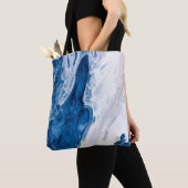 Creatieve abstracte handgeschilderde achtergrond, tote bag (Dichtbij)