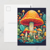Creatieve Abstracte paddenstoel bos illustratie Briefkaart (Voorkant / Achterkant)
