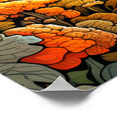 Creatieve Abstracte paddenstoel bos illustratie Poster (Hoek)