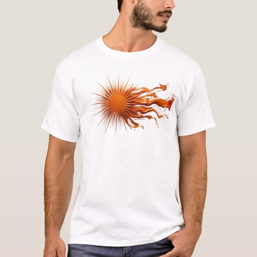 Creatieve ABSTRACTE ZON Draagbare Kunst T-shirt (Voorkant)
