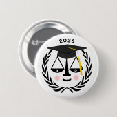 Creatieve afstudeerceremonie rechten ronde button 5,7 cm (Voorkant /achterkant)