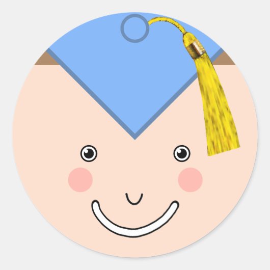 Creatieve afstudeerklassieke ronde sticker (Voorkant)