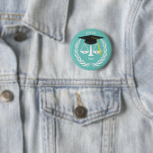 Creatieve afstuderen aan de rechtenfaculteit ronde button 5,7 cm (In situ)