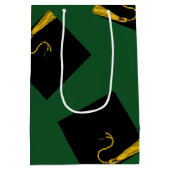 Creatieve afstuderen groen medium cadeauzakje (Achterkant)