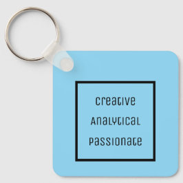 Creatieve, analytische, gepassioneerde acryl Sleut Sleutelhanger