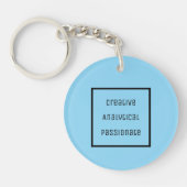 Creatieve, analytische, gepassioneerde acryl Sleut Sleutelhanger (Voorkant)