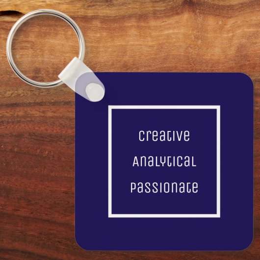 Creatieve, analytische, gepassioneerde acryl Sleut Sleutelhanger (Voorkant)