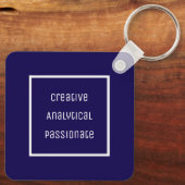 Creatieve, analytische, gepassioneerde acryl Sleut Sleutelhanger (Achterkant)