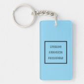 Creatieve, analytische, gepassioneerde acryl Sleut Sleutelhanger (Voorkant)