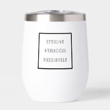 Creatieve, analytische, gepassioneerde waterfles