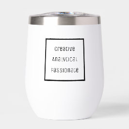 Creatieve, analytische, gepassioneerde waterfles