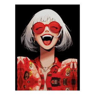 Creatieve anime kunst aan de muur   Meisjes 16 Perfect Poster