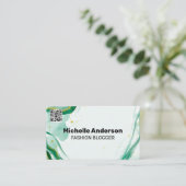 Creatieve aquarel kunst | QR-code visitekaartje (Staand voorkant)