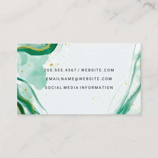 Creatieve aquarel kunst | QR-code visitekaartje (Achterkant)